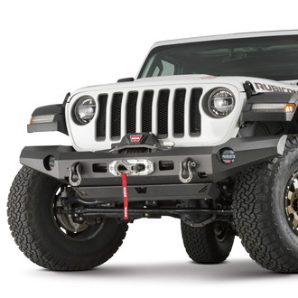 WARN® - Elite Series Full Width Black Front Winch HD Bumper