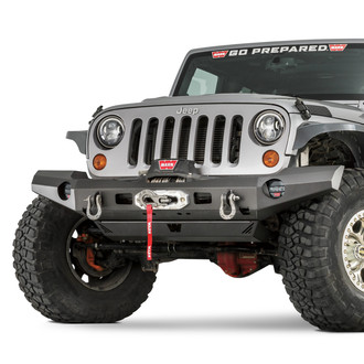 WARN® - Elite Series Full Width Black Front Winch HD Bumper