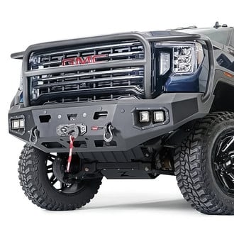 WARN® - Ascent HD Full Width Black Front Winch HD Bumper with Brush Guard