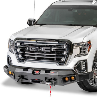 WARN® - Ascent Full Width Black Front Winch HD Bumper