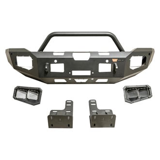 WARN® - Ascent Full Width Black Front Winch HD Bumper with Pre-Runner