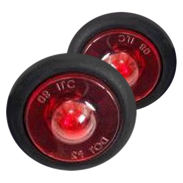 Warrior® - 1" Round Red LED Side Marker Lights