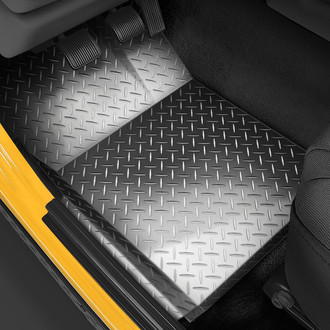 Warrior® - 1st Row Polished Diamond Plate Floor Mats