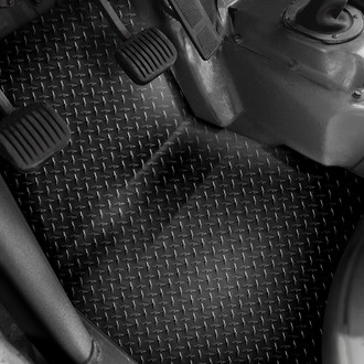 Warrior® - 1st Row Black Diamond Plate Floor Mats