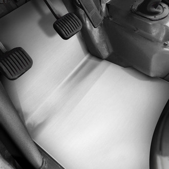 Warrior® - 1st Row Brushed Aluminum Floor Mats
