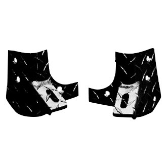 Warrior® - Auxiliary Black Diamond Plate Aluminum A-Pillar Mounts
