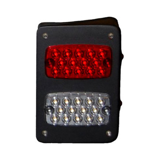 Warrior® - Driver and Passenger Side Chrome/Red LED Tail Lights