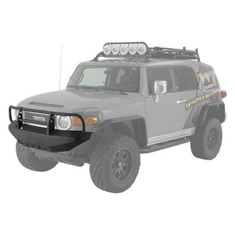 Warrior® - Full Width Smooth Black Front HD Bumper with Brush Guard