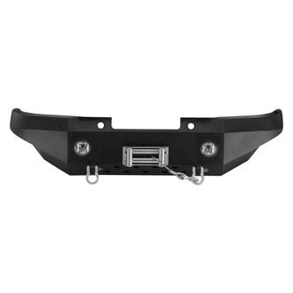 Warrior® - Full Width Black Powder Coated Front Winch HD Bumper