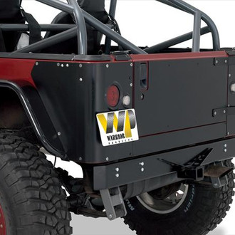 Warrior® - Full Width Black Powder Coated Rear HD Bumper with Class III Receiver Hitch