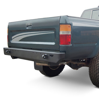 Warrior® - Full Width Black Powder Coated Rear HD Bumper