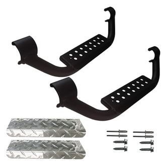 Warrior® - 3" Silver Drop Steps for 2" Knight Guard™ Nerf Bars