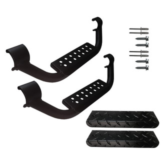 Warrior® - 6" Black Drop Steps for 3" Knight Guard™ Nerf Bars