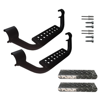 Warrior® - 6" Silver Drop Steps for 2" Knight Guard™ Nerf Bars