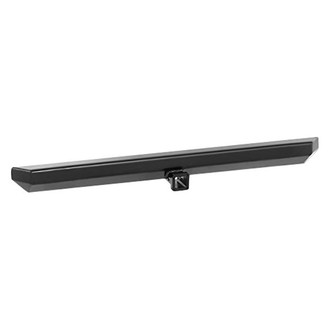 Warrior® - Rock Crawler Full Width Black Powder Coated Rear HD Bumper with Light Duty Receiver Hitch