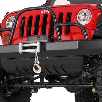 Warrior® - Rock Crawler Full Width Black Powder Coated Front Winch HD Bumper