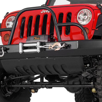 Warrior® - Rock Crawler Full Width Black Powder Coated Front Winch HD Bumper
