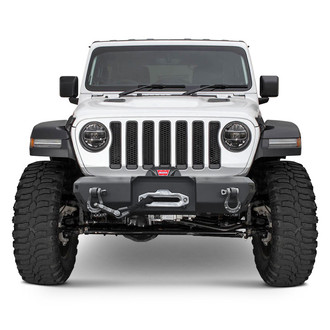 Warrior® - MOD Series Stubby Black Powder Coated Front Winch HD Bumper
