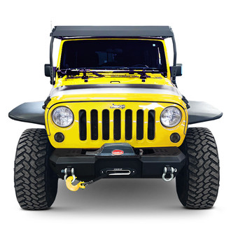 Warrior® - MOD Series Stubby Black Powder Coated Front Winch HD Bumper
