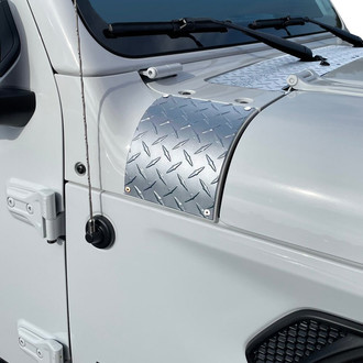 Warrior® - Diamond Plate Outer Hood Cowling Covers