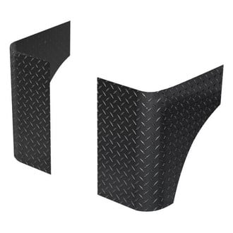 Warrior® - Black Diamond Plate Rear Corners w/o Cut Out