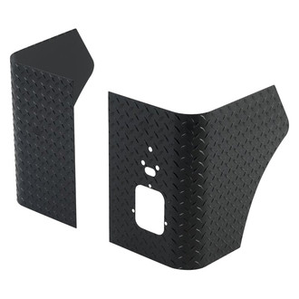 Warrior® - Black Diamond Plate Rear Corners with Holes