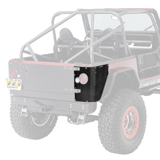 Warrior® - Black Diamond Plate Rear Corners with LED Cut Out