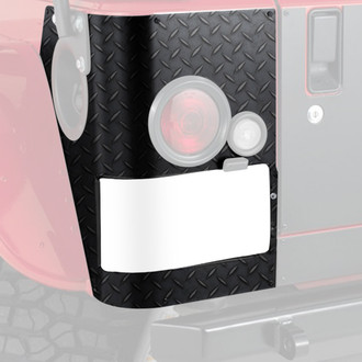 Warrior® - Black Diamond Plate Rear Corners with LED Cut Out