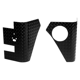 Warrior® - Black Diamond Plate Rear Corners with Holes