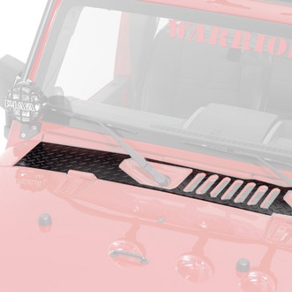 Warrior® - Black Diamond Plate Center Hood Cowling Cover