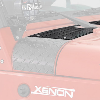 Warrior® - Black Diamond Plate Center Hood Cowling Cover