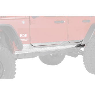 Warrior® - Diamond Plate Side Plates with Front Cut Out and 5" Lower Factory Door Plates