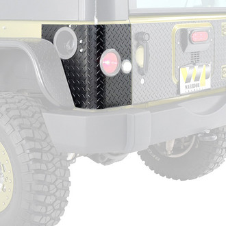 Warrior® - Black Diamond Plate Rear Corners with LED Cut Out