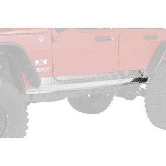 Warrior® - Diamond Plate Side Plates with Front Cut Out and 5" Lower Factory Door Plates