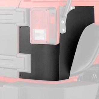 Warrior® - Smooth Black Rear Corners with Holes