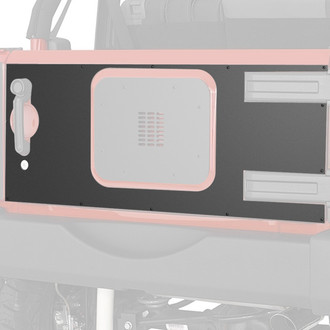 Warrior® - Smooth Black Outer Tailgate Cover with Holes for Wire and Snubbers
