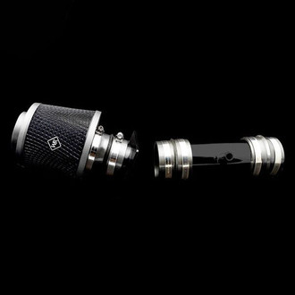 Weapon-R® - Stealth Secret Weapon Aluminum Flat Black Short Ram Air Intake System with Black Filter