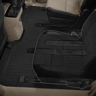 WeatherTech® - DigitalFit™ 2nd & 3rd Row Black Molded Floor Liner