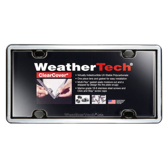 WeatherTech® - ClearCover® Chrome / Black License Plate Frame