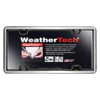 WeatherTech® - ClearCover® Brushed / Black License Plate Frame