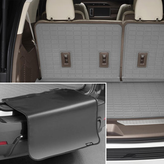 WeatherTech® - Gray Seatback Cargo Liner with Black Bumper Protector (Behind 2nd Row)