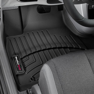 WeatherTech® - DigitalFit™ 1st Row (Over the Hump) Black Molded Floor Liner