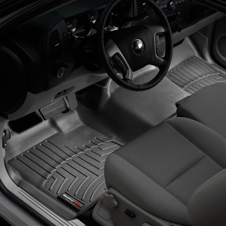 WeatherTech® - DigitalFit™ 1st Row (Over the Hump) Black Molded Floor Liner