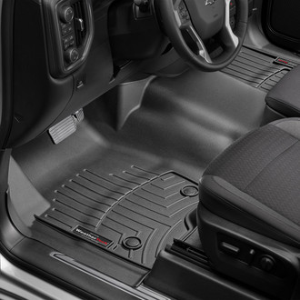 WeatherTech® - DigitalFit™ 1st Row (Over the Hump) Black Molded Floor Liner