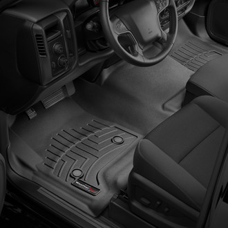 WeatherTech® - DigitalFit™ 1st Row (Over the Hump) Black Molded Floor Liner