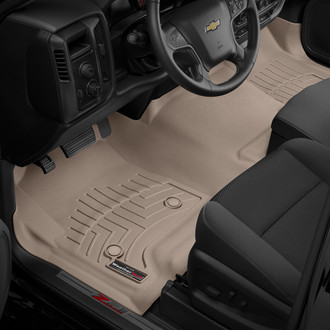 WeatherTech® - DigitalFit™ 1st Row (Over the Hump) Tan Molded Floor Liner