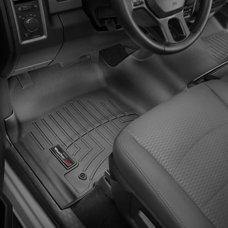 WeatherTech® - DigitalFit™ 1st Row (Over the Hump) Black Molded Floor Liner