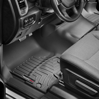 WeatherTech® - DigitalFit™ 1st Row (Over the Hump) Black Molded Floor Liner