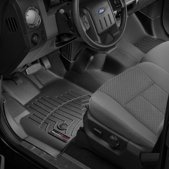 WeatherTech® - DigitalFit™ 1st Row (Over the Hump) Black Molded Floor Liner