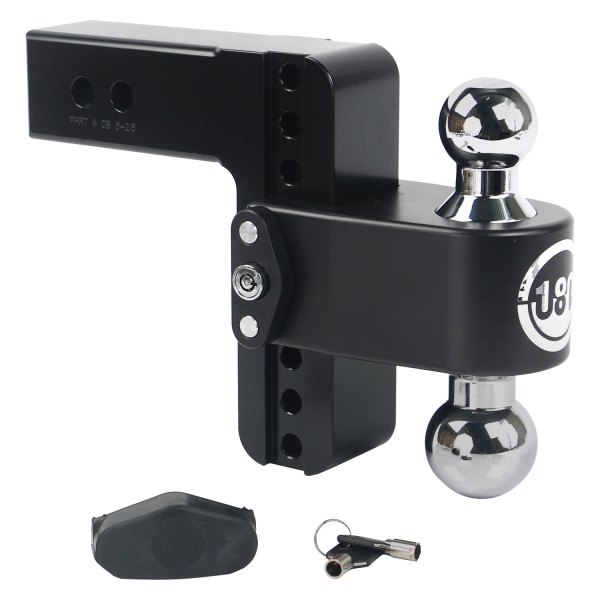 Weigh Safe® - 180 Hitch Adjustable Dual Ball Mount 6"Drop with Dual Pin Keyed Lock, 8000 lb GWT / 18500 lb GWT
